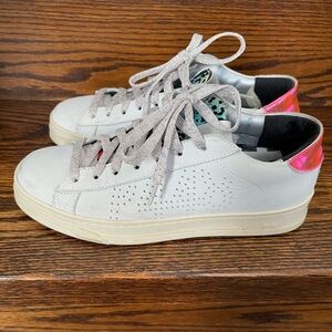 P448 Silver and White Sneakers